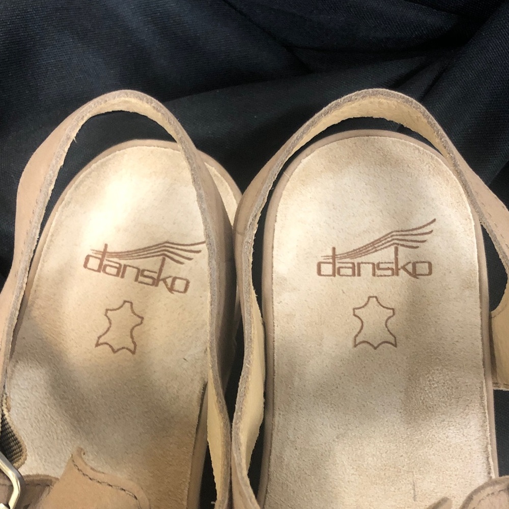 Dansko Laverne Sand Milled Nubuck Open-Toe Slingback Sandals with Buckle Sz 40 - Picture 5 of 8